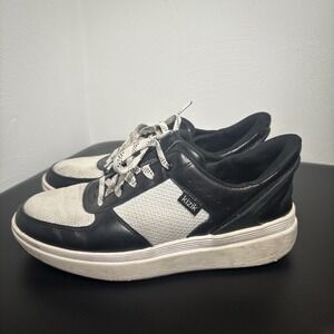 Kizik Brisbane Black White Womens Athletic Sneaker Size‎ 7.5 Slip On Casual